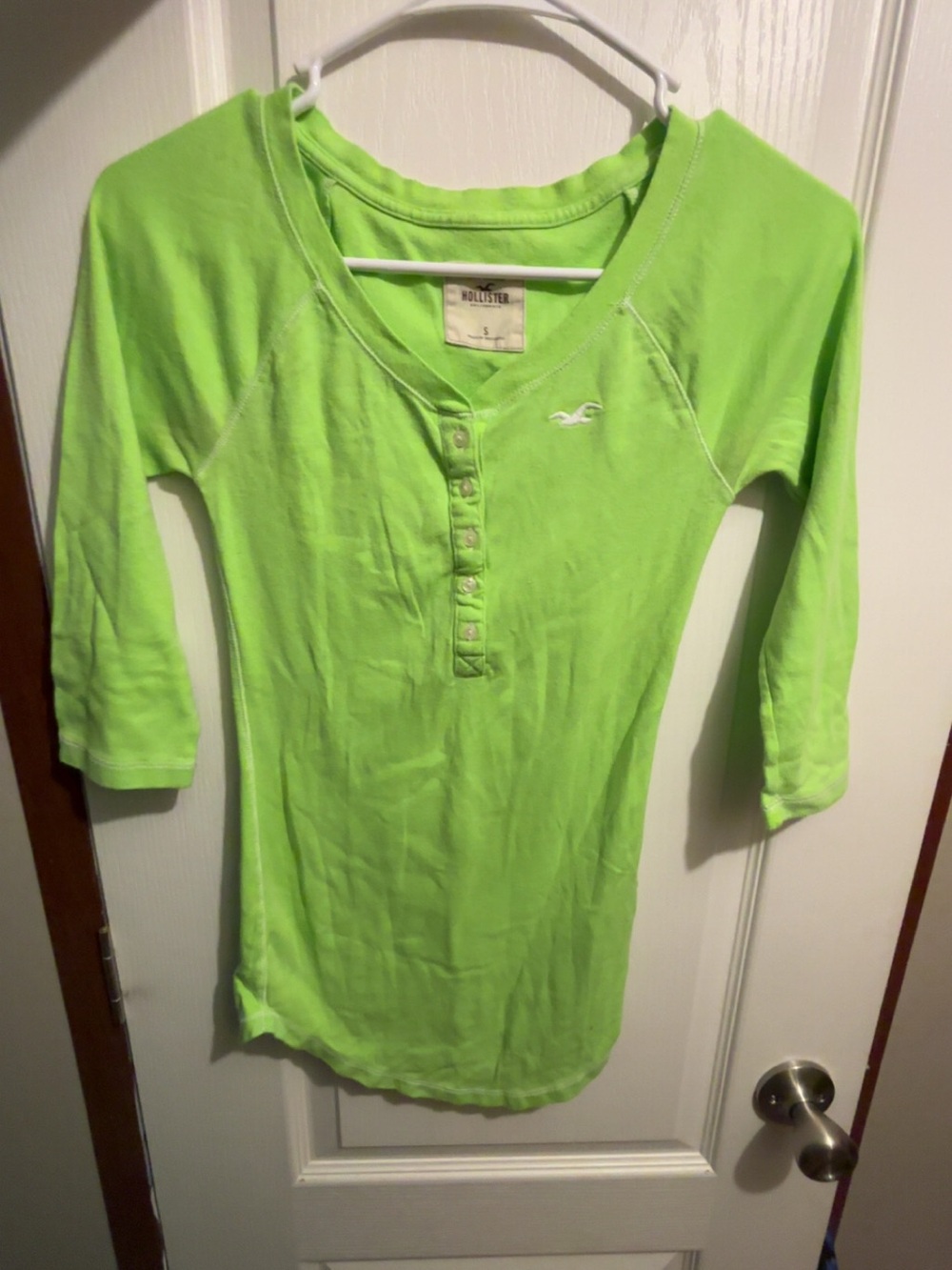 Y2K Hollister Green Henley size small